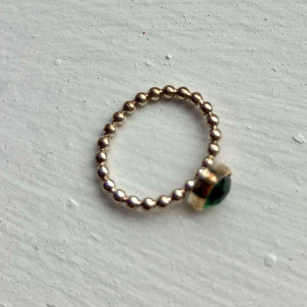 Salty Boat Studios Sea glass sterling silver ring - Picture 5 of 6